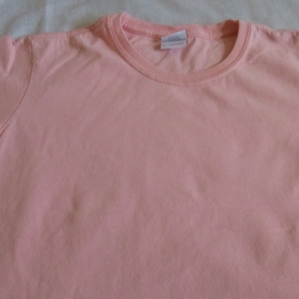 Gildan M Peach Orange Tshirt - Picture 7 of 8